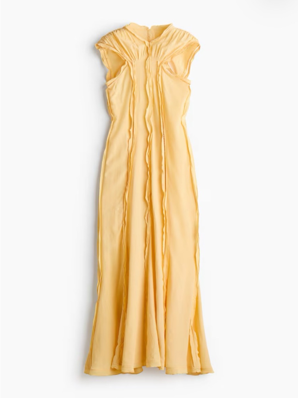 Yellow Frills Sleeveless Maxi Dress - NWT, size M/L